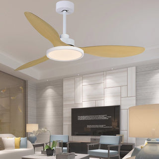 MIRODEMI® 52" Fashion Ceiling Fan With Lamp, Plastic Blades and Remote Control image | luxury furniture | fans with lamp