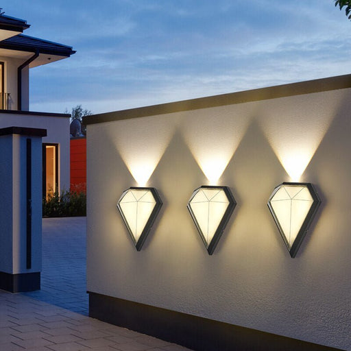 MIRODEMI® Outdoor Waterproof Diamond Shape Colorful Light LED Wall Lamp For Garden