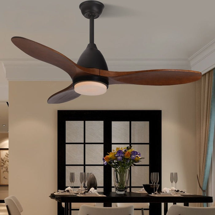 MIRODEMI® 48" Solid Wood  Led Ceiling Fan with Remote Control