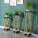 Multi-Layer Golden Flower Plant Shelves for Living Room, Balcony Gold+Black / H23.6" / H60.0cm