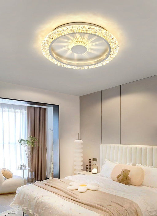 MIRODEMI® Modern Creative LED Crystal Ceiling Lamp For Bedroom, Living Room Brightness Dimmable / White / Dia19.7" / Dia50.0cm