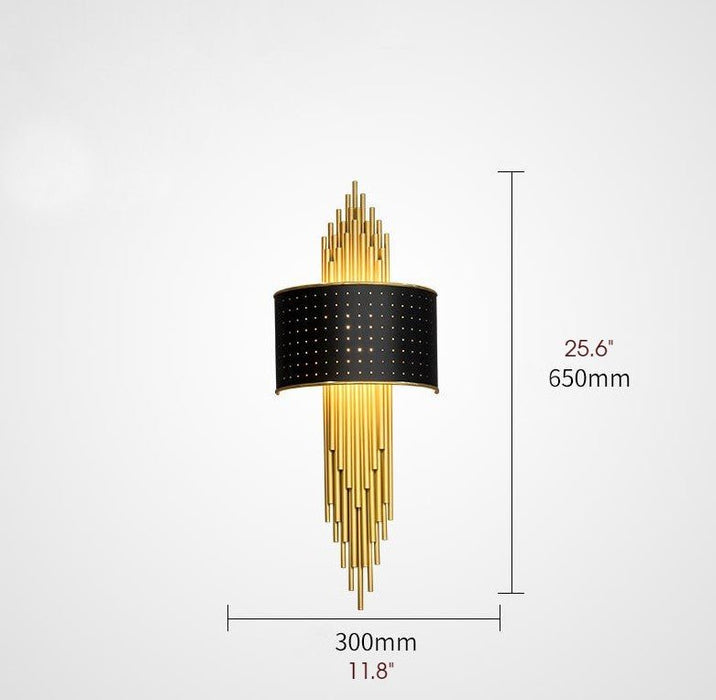 MIRODEMI® Metal Pipe Wall Lamp in a Modern Style for Bedroom, Corridor