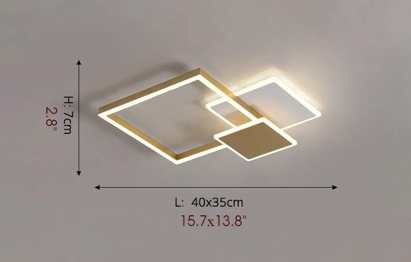 MIRODEMI® Luxury Square Acrylic LED Ceiling Light for Living Room, Kitchen