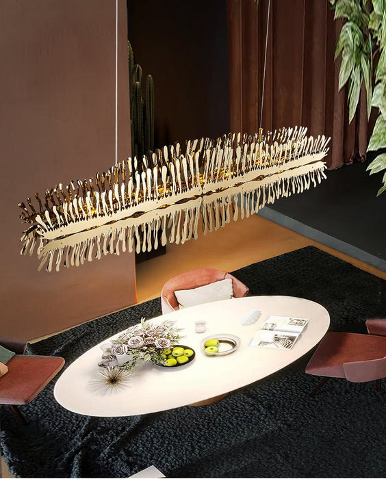 MIRODEMI® Modern Creative Golden LED Сhandelier for Dining Room