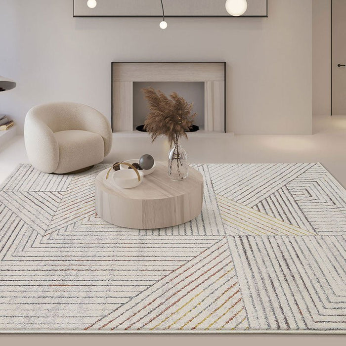 Modern Grey Fluffy Rectangle Area Carpet 5'3"х7'7" (160х230cm) / LFE04 / Grey