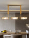 MIRODEMI® Gold Long Art Glass 3 Head Design Creative Led Luxury Chandelier