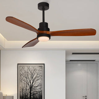 MIRODEMI® 52" Modern LED Wooden Ceiling Fan with Remote Control image | luxury furniture | ceiling fans with lamp