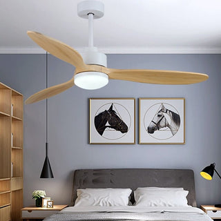 MIRODEMI® 52" Modern Wooden Ceiling Fan with Lamp and Remote Control image | luxury furniture | wooden ceiling fans