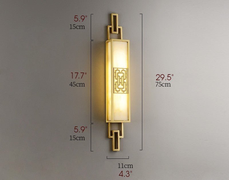 MIRODEMI® Luxury Copper Wall Lamp in Chinese Style for Bedroom, Living Room