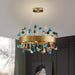 MIRODEMI® Gold Round Colorful Crystal Chandelier for Living room, Kitchen