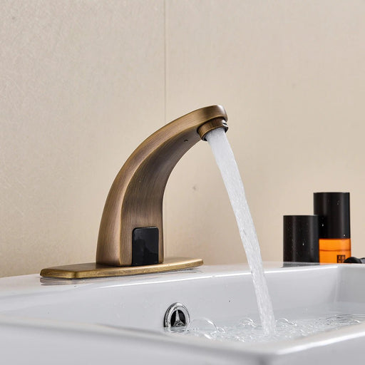 MIRODEMI® Antique Brass Basin Automatic Sensor Bathroom Sink Faucet Wash Mixer