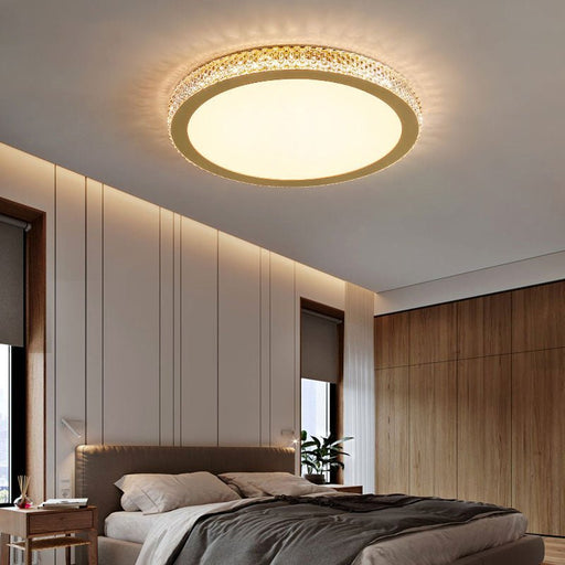 MIRODEMI® Round Crystal LED Ceiling Light For Bedroom, Living Room, Dining Room image | luxury lighting | round chandeliers