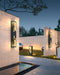 MIRODEMI® Black Solar Outdoor Original Design Waterproof Wall Light For Garden, Courtyard W7.9*D5.5*H25.6" / Power supply