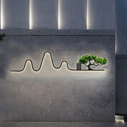 MIRODEMI® Landscape Decoration Plant Outdoor Waterproof LED Wall lamp For Garden, Villa L66.9*W13.6*H3.9" / Warm white