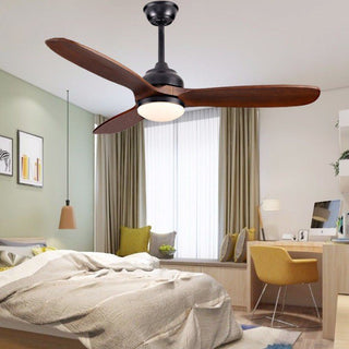 MIRODEMI® 52" Modern Solid Wood Ceiling Fan with Led Light and Remote Control image | luxury furniture | fans with lighting