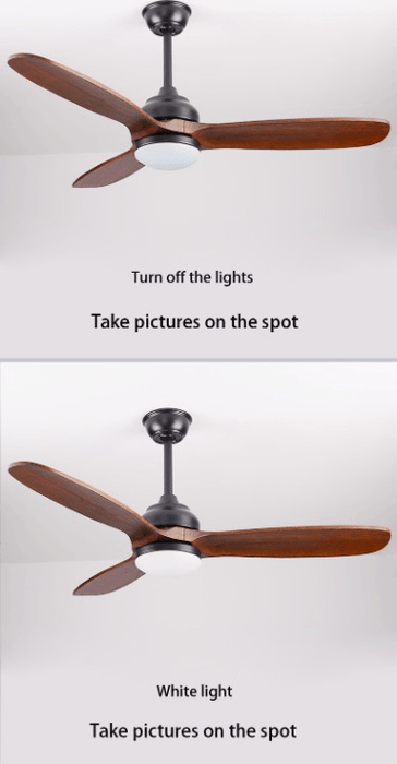 MIRODEMI® 52" Modern Solid Wood Ceiling Fan with Led Light and Remote Control image | luxury furniture | fans with lighting