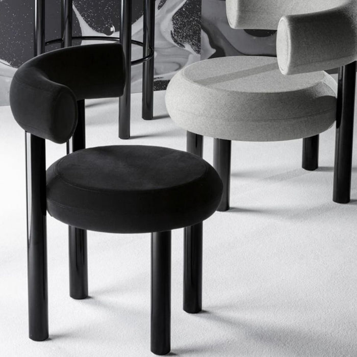 Modern Minimalist Fabric Dining Creative Chair Black