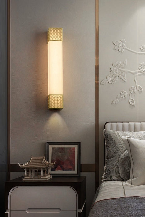 MIRODEMI® Luxury Marble Wall Lamp in Traditional Chinese Style for Bedroom image | luxury lighting | marble wall lamps