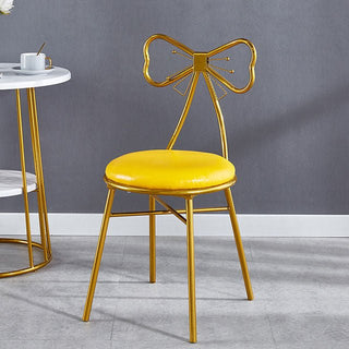 Bow-Knot Shaped Wrought Iron Light Luxury Backrest Chair image | luxury furniture | unique chairs | unique furniture
