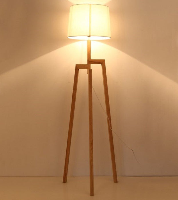 MIRODEMI® Modern Floor Lamp of Solid Wood with Light Lampshade image | luxury lighting | luxury floor lamps | wooden lamps