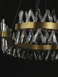 Zanica | Modern Round Gold Led Crystal Chandelier