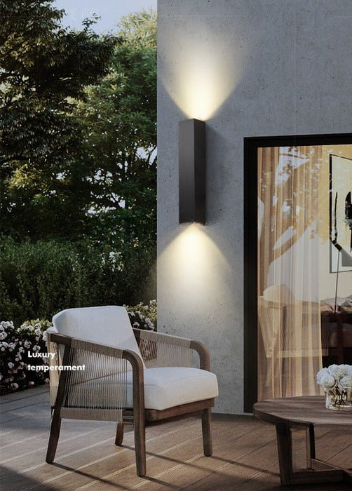 MIRODEMI® Modern Black/White Outdoor Waterproof Aluminum LED Wall Lamp For Garden