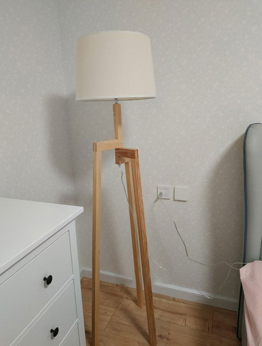 MIRODEMI® Modern Floor Lamp of Solid Wood with Light Lampshade