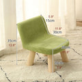 Rectangle Low Stool For Living Room Made of Solid Wood Cotton And Linen image | luxury furniture | wooden stools | home decor