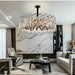 MIRODEMI® Modern drum black crystal ceiling chandelier for living room, dining room, bedroom 23.6'' / Warm Light / Dimmable