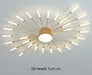 MIRODEMI® Exquisite LED Ceiling Light for Bedroom, Hall, Living Room, Study Gold / 28 Heads