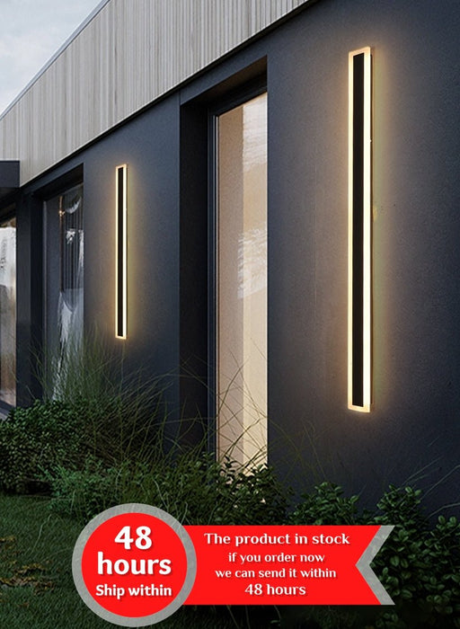 MIRODEMI® Black/White/Gold Outdoor Waterproof Tall Aluminum LED Wall lamp For Garden image | luxury furniture | outdoor lamps