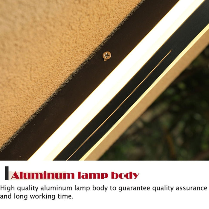 MIRODEMI® Outdoor Black Waterproof Aluminum Long LED Wall Lamp with Remote For Garden