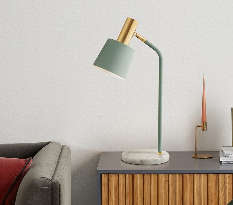 MIRODEMI® Modern Marble Base LED Table Lamp for Bedroom, Living Room, Study