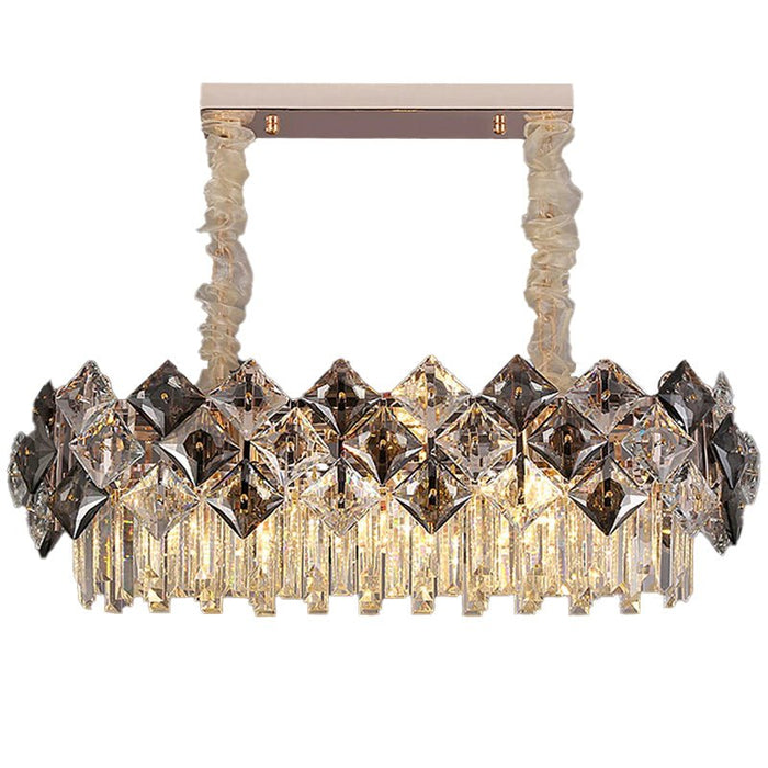 MIRODEMI® Gold rectanle crystal mosaics lighting fixture for living room, bedroom