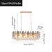 MIRODEMI® Rectangle Gold Crystal Shine Chandelier For Living Room, Kitchen