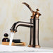 MIRODEMI® Red/Black Bronze Deck Mounted Basin Sink Faucet Single Handle Red Bronze / Short