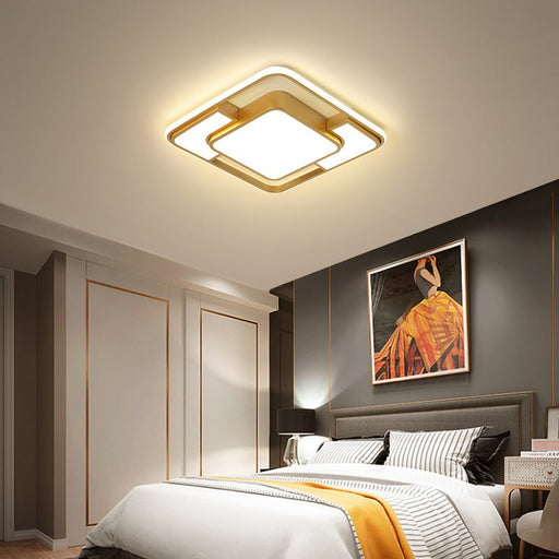 MIRODEMI® Modern Ceiling Light for Living Room, Bedroom, Dining Room Brightness Dimmable / Gold / L35.4xW23.6" / L90.0xH60.0cm