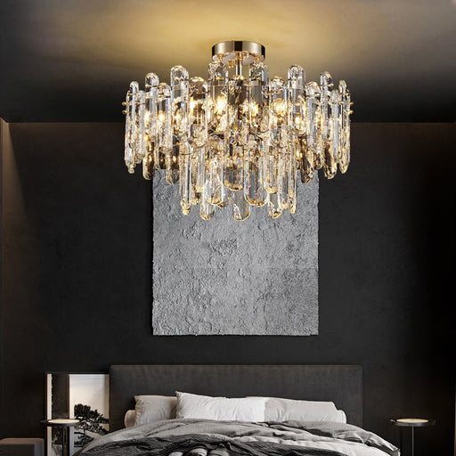 MIRODEMI® Tiered Сrystal Ceiling LED Chandelier for Living Room, Bedroom, Dining Room image | luxury lighting | luxury lamps