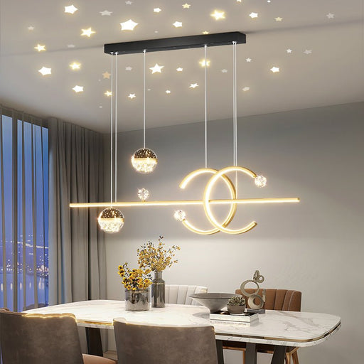 MIRODEMI® Creative LED Pendant Light in a Nordic style for Dining Room, Kitchen, Bedroom Cool Light / Golden