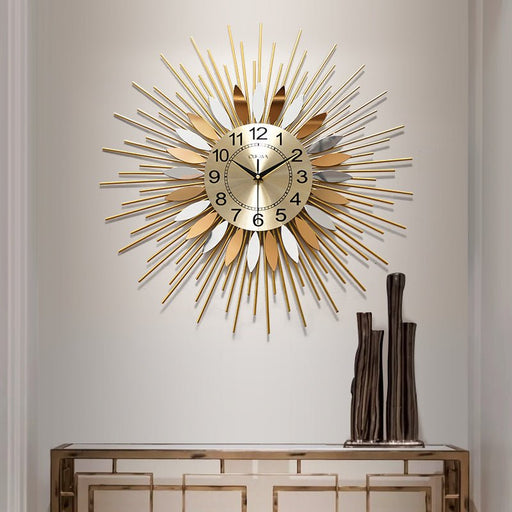 Big Luxury Gold Wall Clock made of Metal image | luxury furniture | luxury clocks
