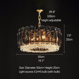 MIRODEMI® Round Luxury Golden Crystal LED Chandelier for Living Room, Bedroom image | luxury lighting | luxury chandeliers