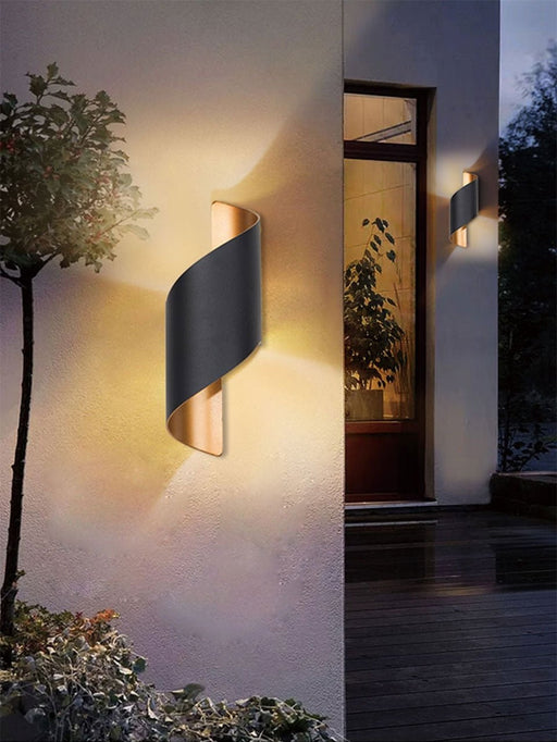 MIRODEMI® Creative White/Black Outdoor Aluminum Waterproof Wall Lamp For Courtyard