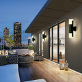 MIRODEMI® Modern Black Wall-Mounted LED Lamp – Outdoor Waterproof Lighting for Villas, Warm White, Style B, 2x11.8 inches