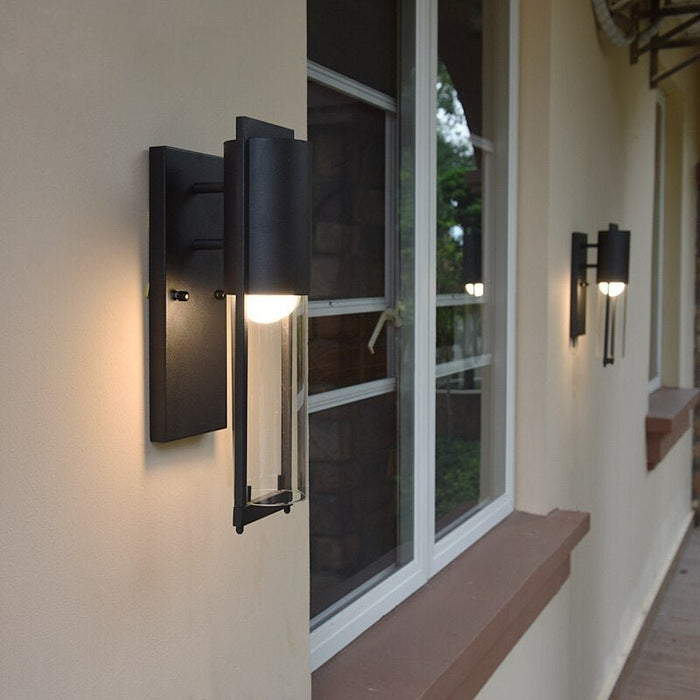 MIRODEMI® Retro Vintage Black/Bronze Outdoor Waterproof LED Wall Lighting for Porch W4.7*D6.3*H16.1" / Black / Cool white