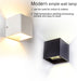 MIRODEMI® Black/White Outdoor Waterproof Aluminum Cube Shape LED Wall Lamp For Garden