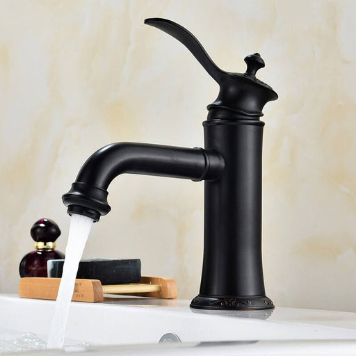 Water Faucet, Wall Mounted Vintage Solid Brass Faucet Single Cold Water  Tape Faucet for Kitchen, Bathroom, Sink, Mop Pool, etc.(Short)