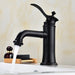 MIRODEMI® Red/Black Bronze Deck Mounted Basin Sink Faucet Single Handle Black Bronze / Short