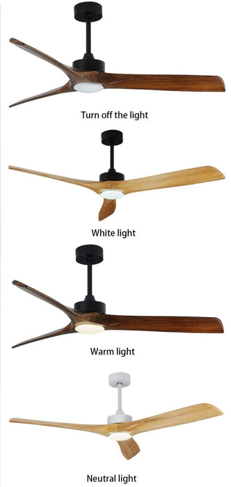 MIRODEMI® 60" Modern Solid Wood Led Fan Light With Remote Control image | luxury furniture | wooden LED ceiling fans