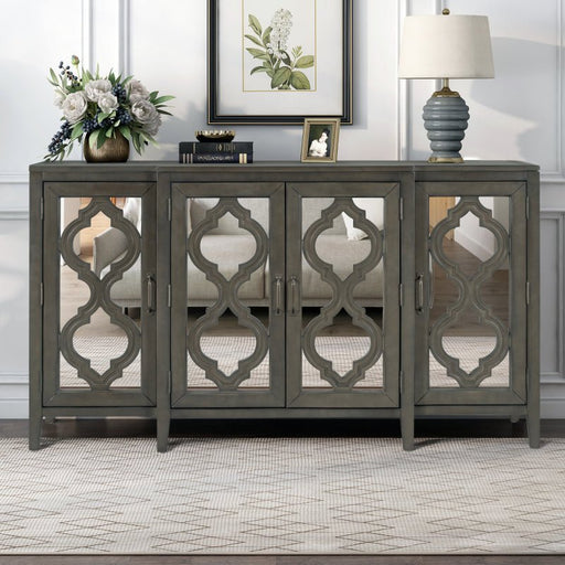 Mirrored Console Table Sideboard for Living Room with 3 Adjustable Shelves image | luxury furniture | luxury table lamps