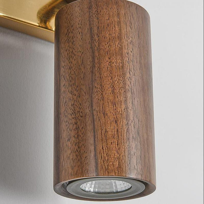 MIRODEMI® Creative Cylinder Wooden LED Wall Lamp for Bathroom, Bedroom image | luxury furniture | wooden wall lights